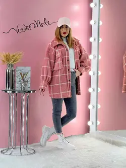 خرید اینترنتی و حضوری پالتو چهارخونه موهر کد 1076 ونوس مد