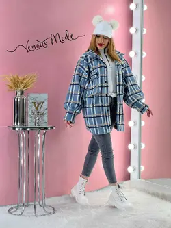 خرید اینترنتی و حضوری پالتو چهارخونه موهر کد 1076 ونوس مد