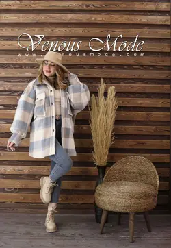 خرید اینترنتی و حضوری پالتو چهارخونه موهر کد 1062 ونوس مد