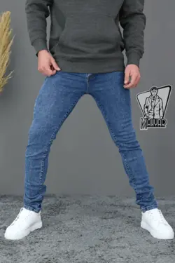 شلوار جین اسلیم آبی تیرهTOMMY کد 473  در مجموعه ونوس مد