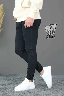 شلوار جین مشکی زاپ دار TOMMY کد 465 فروشگاه انلاین ونوس مد