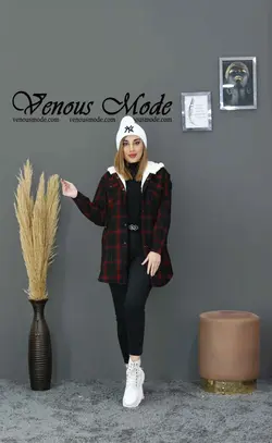 خرید اینترنتی و حضوری پالتو چهارخونه داخل ببعی کد 994 ونوس