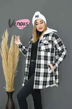 خرید اینترنتی و حضوری پالتو چهارخونه داخل ببعی کد 994 ونوس