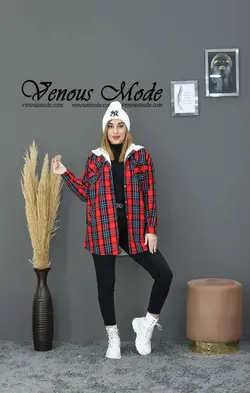 خرید اینترنتی و حضوری پالتو چهارخونه داخل ببعی کد 994 ونوس