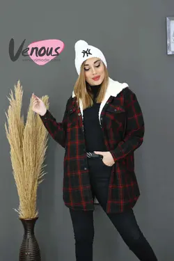 خرید اینترنتی و حضوری پالتو چهارخونه داخل ببعی کد 994 ونوس