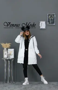 خرید اینترنتی و حضوری بارانی چهارخونه دورو کد 958 ونوس مد