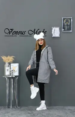 خرید اینترنتی و حضوری بارانی چهارخونه دورو کد 958 ونوس مد