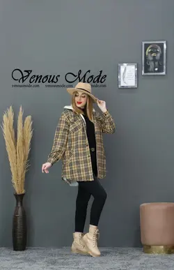 خرید اینرتنی و حضوری پالتو چهارخونه داخل ببعی کد 954 ونوس مد