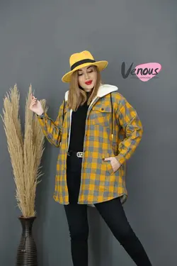 خرید اینرتنی و حضوری پالتو چهارخونه داخل ببعی کد 954 ونوس مد