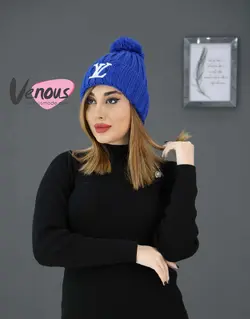 کلاه بافت LV پومدار کد 934 فروشگاه اینترنتی و حضوری ونوس مد