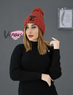 کلاه بافت LV پومدار کد 934 فروشگاه اینترنتی و حضوری ونوس مد