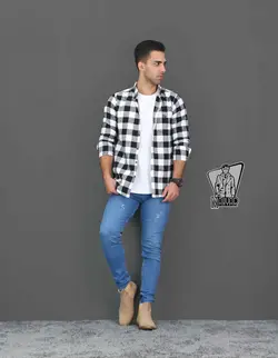 پیراهن چهارخونه پشمی POLO کد 391 جذابه و پاییزه در ونوس مد