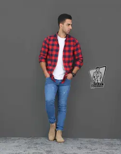 پیراهن چهارخونه پشمی POLO کد 391 جذابه و پاییزه در ونوس مد