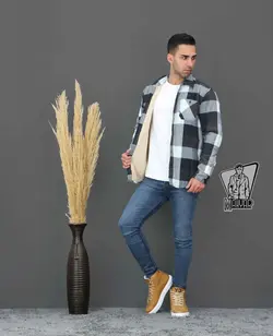 کاپشن چهارخونه پشمی ZARA کد 388 شیک و خاص در فروشگاه ونوس مد