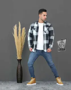 کاپشن چهارخونه پشمی ZARA کد 388 شیک و خاص در فروشگاه ونوس مد