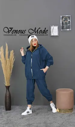 خرید آنلاین ست سویشرت و شلوار مخمل کبریتی کد 867 در ونوس مد