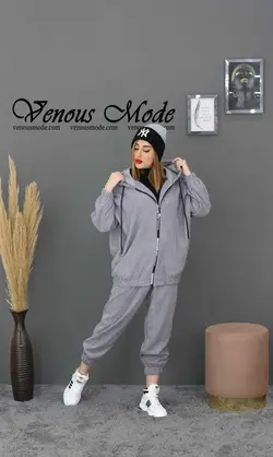 خرید آنلاین ست سویشرت و شلوار مخمل کبریتی کد 867 در ونوس مد