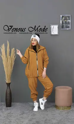 خرید آنلاین ست سویشرت و شلوار مخمل کبریتی کد 867 در ونوس مد