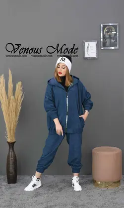 خرید آنلاین ست سویشرت و شلوار مخمل کبریتی کد 867 در ونوس مد