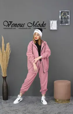 خرید آنلاین ست سویشرت و شلوار مخمل کبریتی کد 867 در ونوس مد