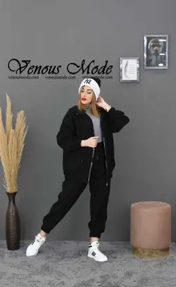 خرید آنلاین ست سویشرت و شلوار مخمل کبریتی کد 867 در ونوس مد