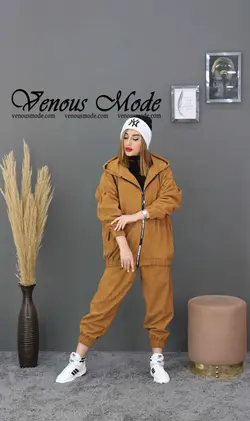 خرید آنلاین ست سویشرت و شلوار مخمل کبریتی کد 867 در ونوس مد