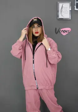 خرید آنلاین ست سویشرت و شلوار مخمل کبریتی کد 867 در ونوس مد