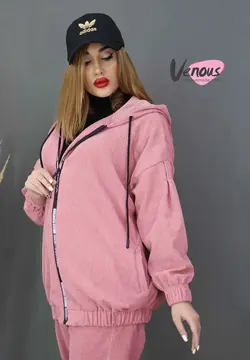 خرید آنلاین ست سویشرت و شلوار مخمل کبریتی کد 867 در ونوس مد