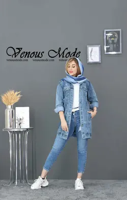 خرید آنلاین و حضوری کت جین آبی روشن DEFACTO کد 854 ونوس مد