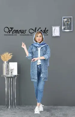خرید آنلاین و حضوری کت جین آبی روشن DEFACTO کد 854 ونوس مد