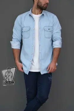 پیراهن جین مردانه MASSIMA DUTTI کد 356 شیک و به روز ونوس مد