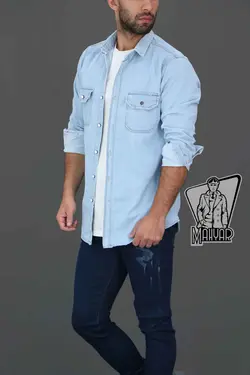 پیراهن جین مردانه MASSIMA DUTTI کد 356 شیک و به روز ونوس مد