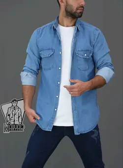 پیراهن جین مردانه MASSIMA DUTTI کد 356 شیک و به روز ونوس مد