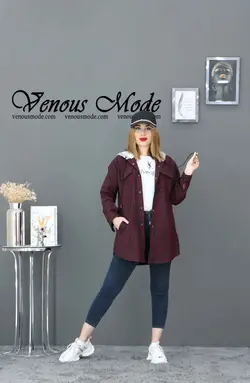 خرید آنلاین و حضوری مانتو چهارخونه کلاهدار کد 826 در ونوس مد