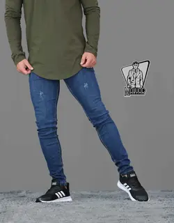 شلوار جین سورمه ای زاپ دار کد 344 اسکینی و جذب در ونوس مد