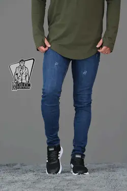 شلوار جین سورمه ای زاپ دار کد 344 اسکینی و جذب در ونوس مد