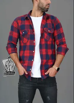 پیراهن چهارخونه آستین بلند  پشمی کد 339 در فروشگاه ونوس مد