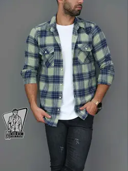 پیراهن چهارخونه آستین بلند  پشمی کد 339 در فروشگاه ونوس مد