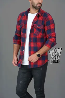 پیراهن چهارخونه آستین بلند  پشمی کد 339 در فروشگاه ونوس مد