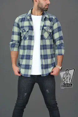 پیراهن چهارخونه آستین بلند  پشمی کد 339 در فروشگاه ونوس مد