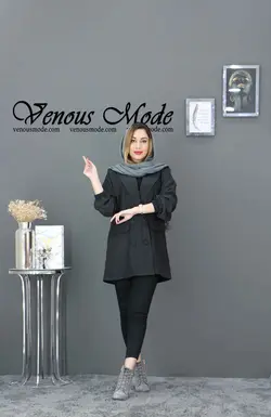 خرید آنلاین و حضوری مانتو کتی میکرو دکمه بوکه کد 790 در ونوس