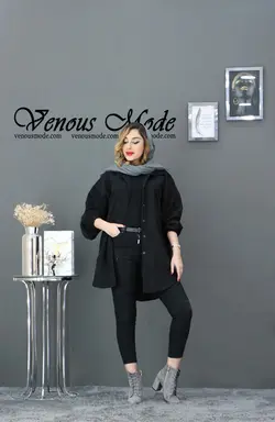 خرید آنلاین و حضوری مانتو مخمل کبریتی سه جیب کد 782 ونوس مد