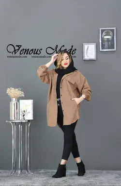 خرید آنلاین و حضوری مانتو مخمل کبریتی سه جیب کد 782 ونوس مد