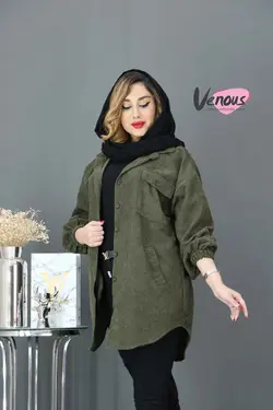 خرید آنلاین و حضوری مانتو مخمل کبریتی سه جیب کد 782 ونوس مد