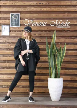 مانتو پانچ زنجیردار کد 741 | فروشگاه اینترنتی ونوس مد