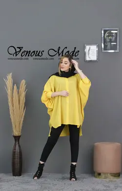 خرید آنلاین و حضوری مانتو حریر میله ای خفاشی کد 672 ونوس مد