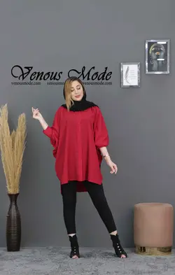 خرید آنلاین و حضوری مانتو حریر میله ای خفاشی کد 672 ونوس مد