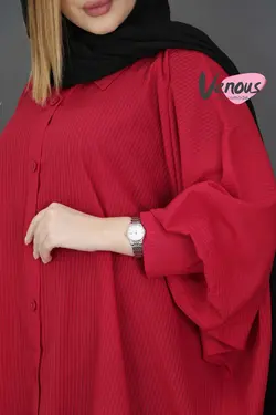 خرید آنلاین و حضوری مانتو حریر میله ای خفاشی کد 672 ونوس مد