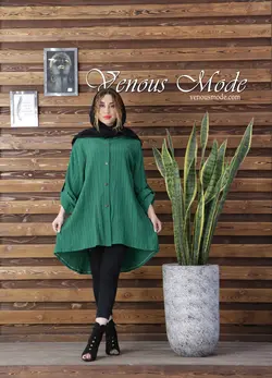 خرید اینترنتی و حضوری مانتو کراش جلوبسته کد 650 ونوس مد