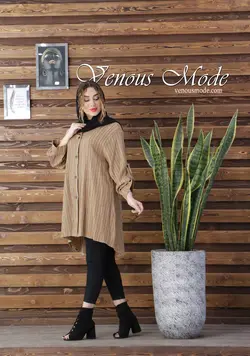 خرید اینترنتی و حضوری مانتو کراش جلوبسته کد 650 ونوس مد